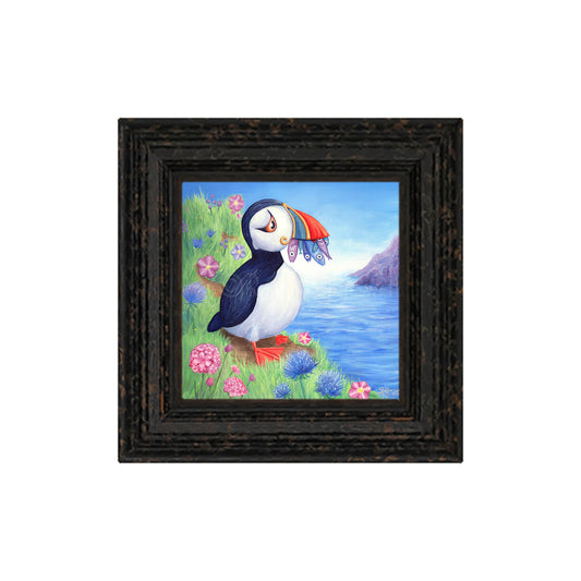 A Puffin's Picnic -Small Giclee
