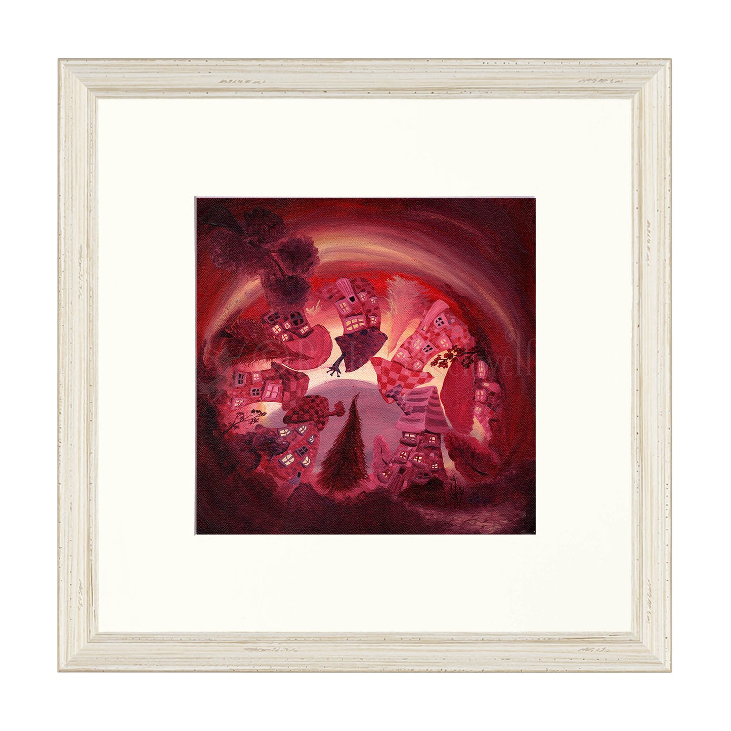 Burgundy Whirly -Giclee Print