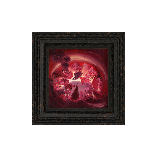 Burgundy Whirly -Small Giclee