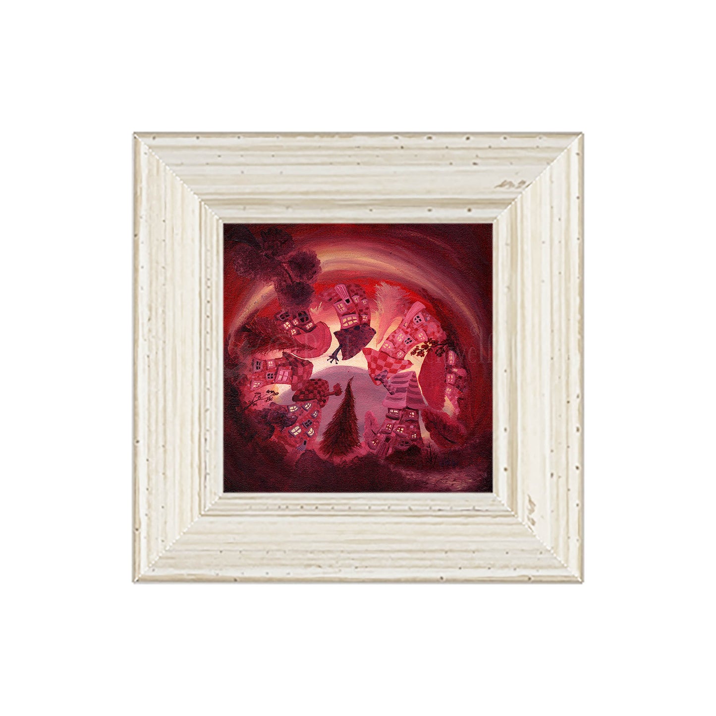 Burgundy Whirly -Small Giclee