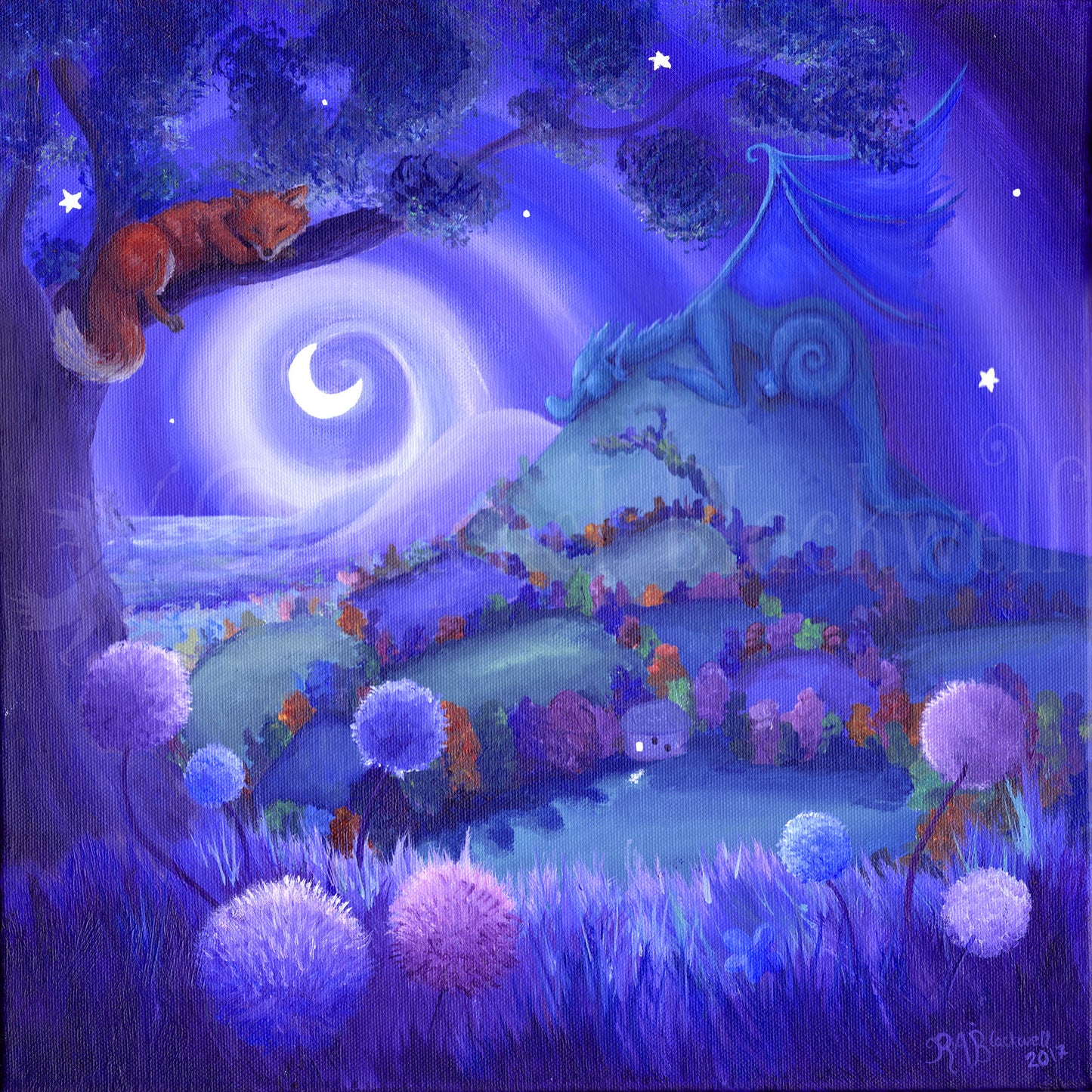 Dragon Night -Small Giclee