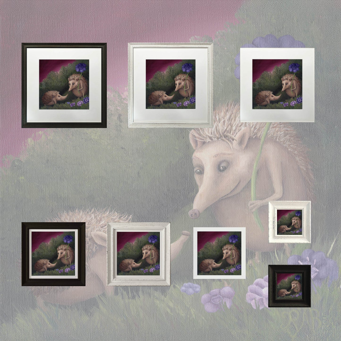 Hedgehogs -Small Giclee
