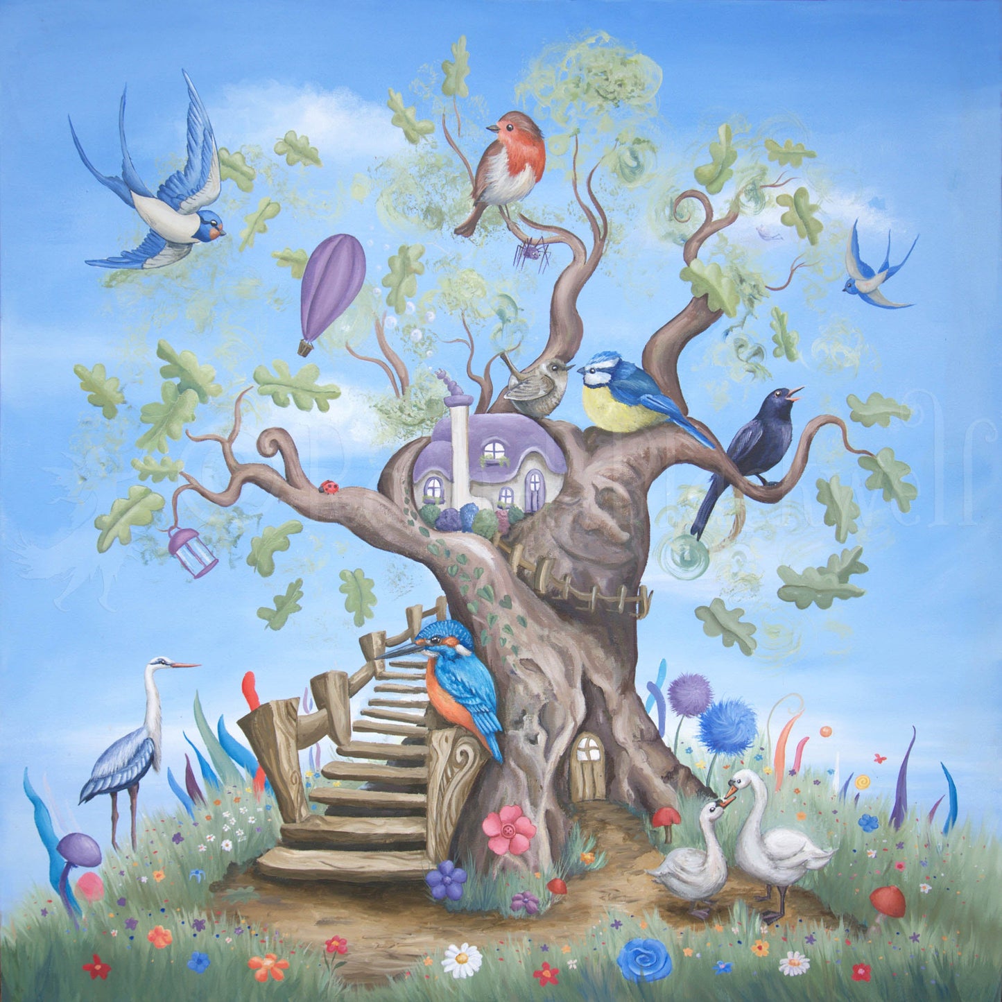 Oak Cottage -Small Giclee