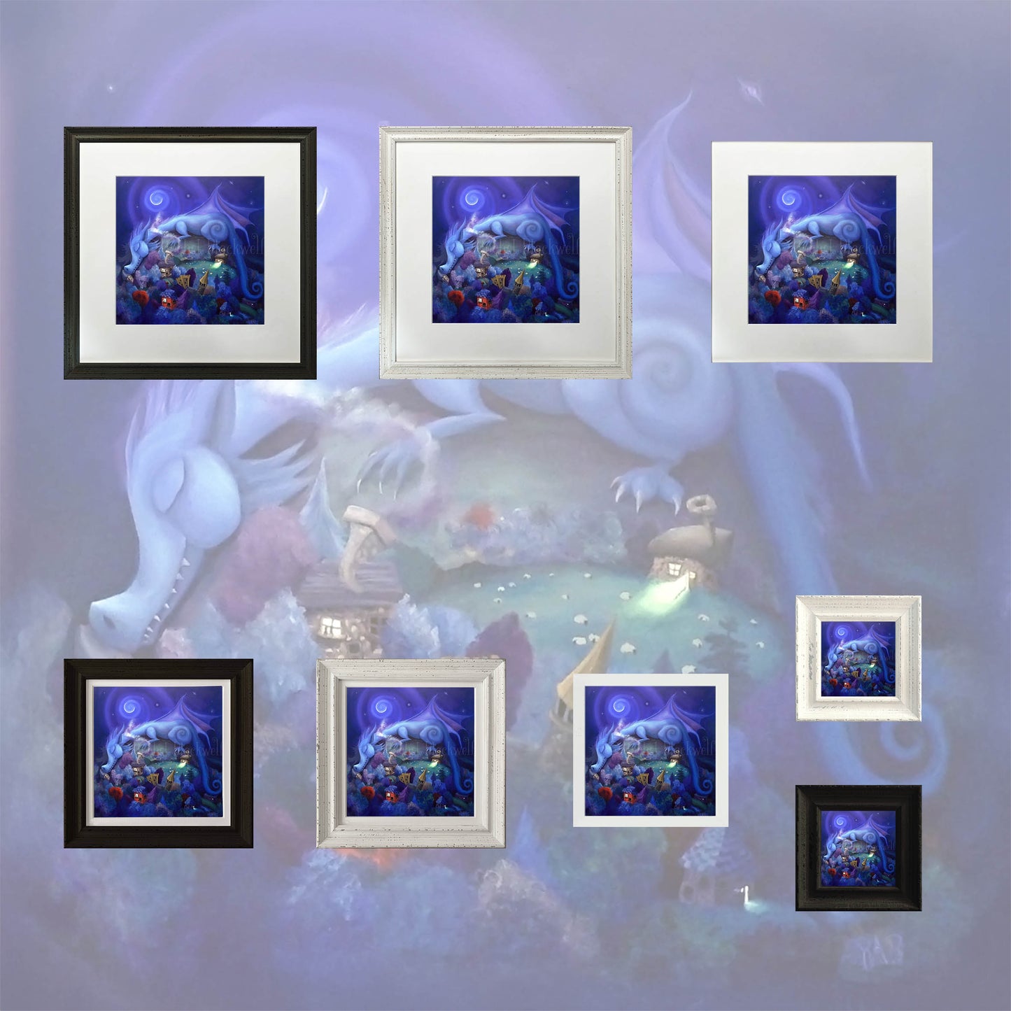 Sleepy Dragon -Small Giclee