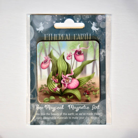 Magnetic Art - Slipper Orchid Fairies