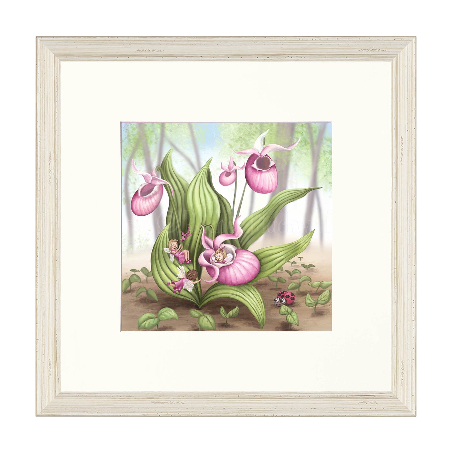 Slipper Orchid Fairies -Giclee Print