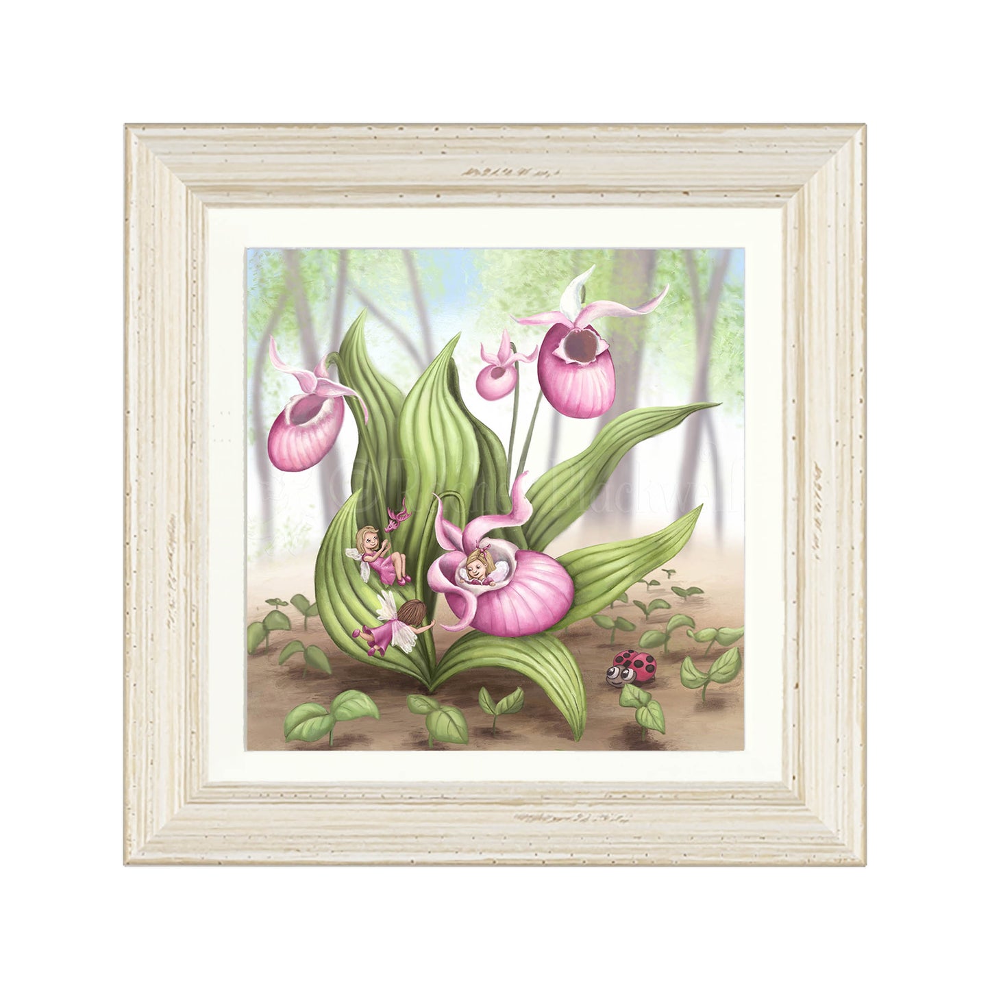 Slipper Orchid Fairies -Giclee Print