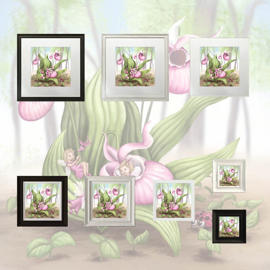 Slipper Orchid Fairies -Giclee Print