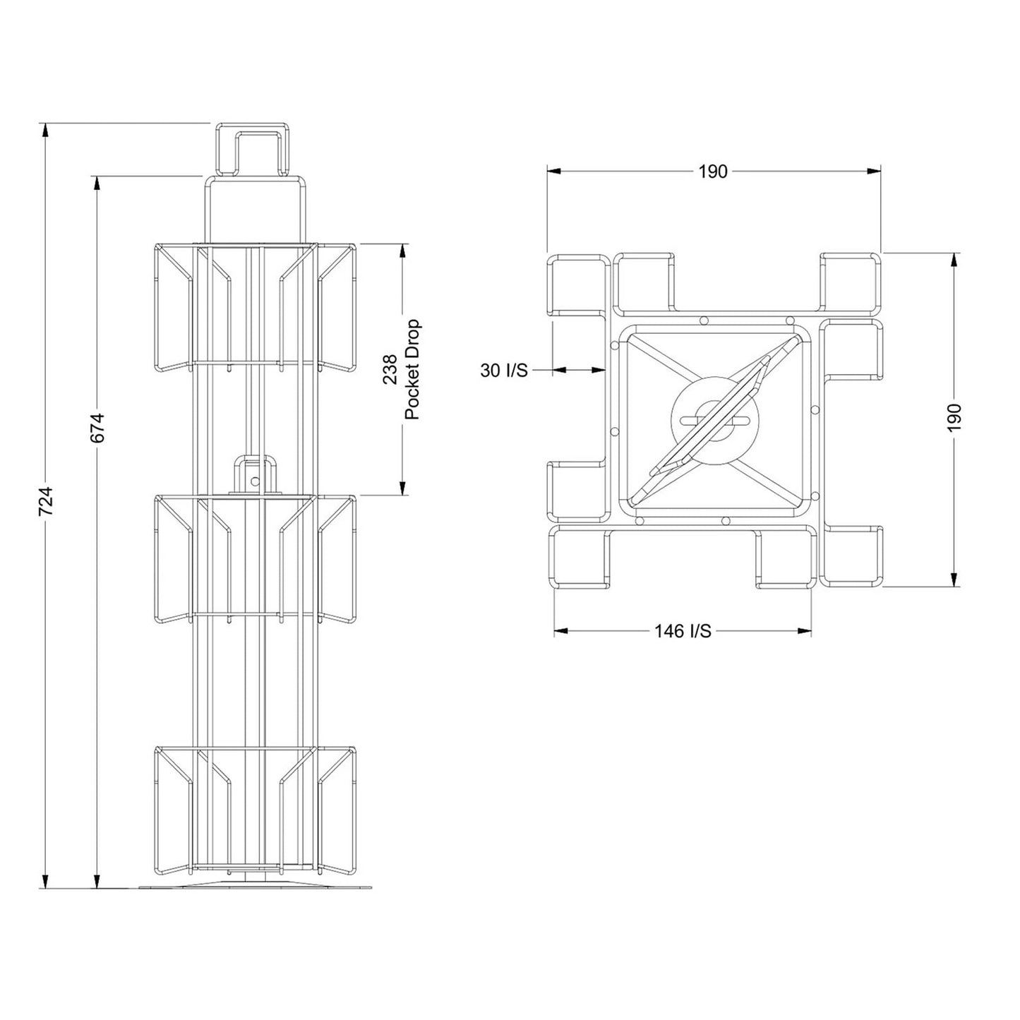 Small Spinner - 12 Pockets (Rectangle)