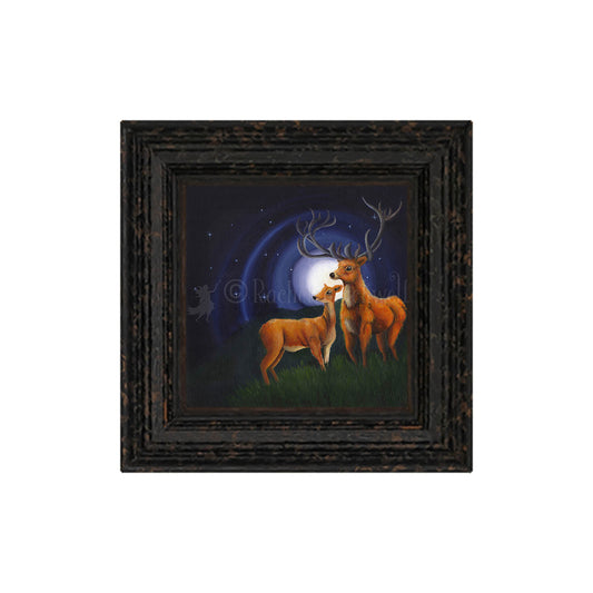 Stag and Doe -Small Giclee