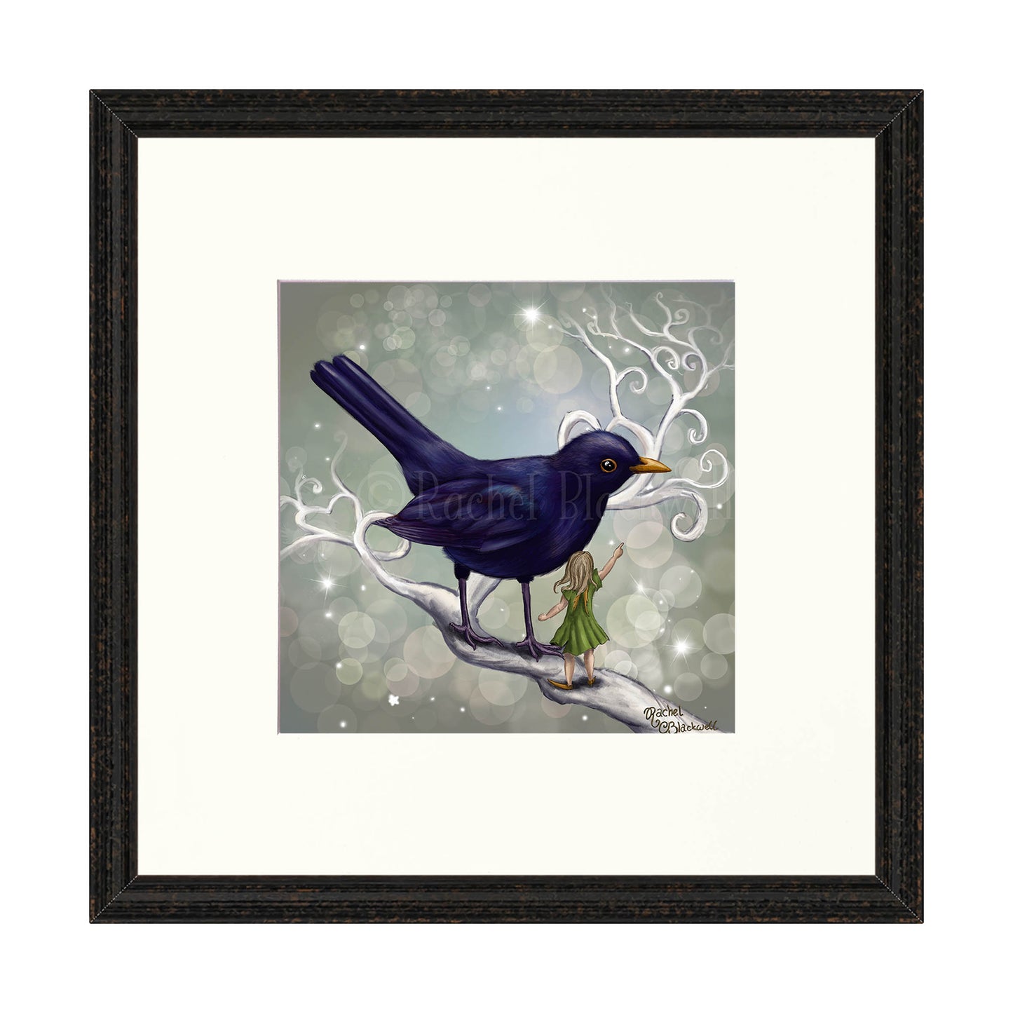The Fairy and the Blackbird -Giclee Print