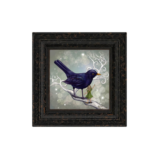 The Fairy and the Blackbird -Small Giclee