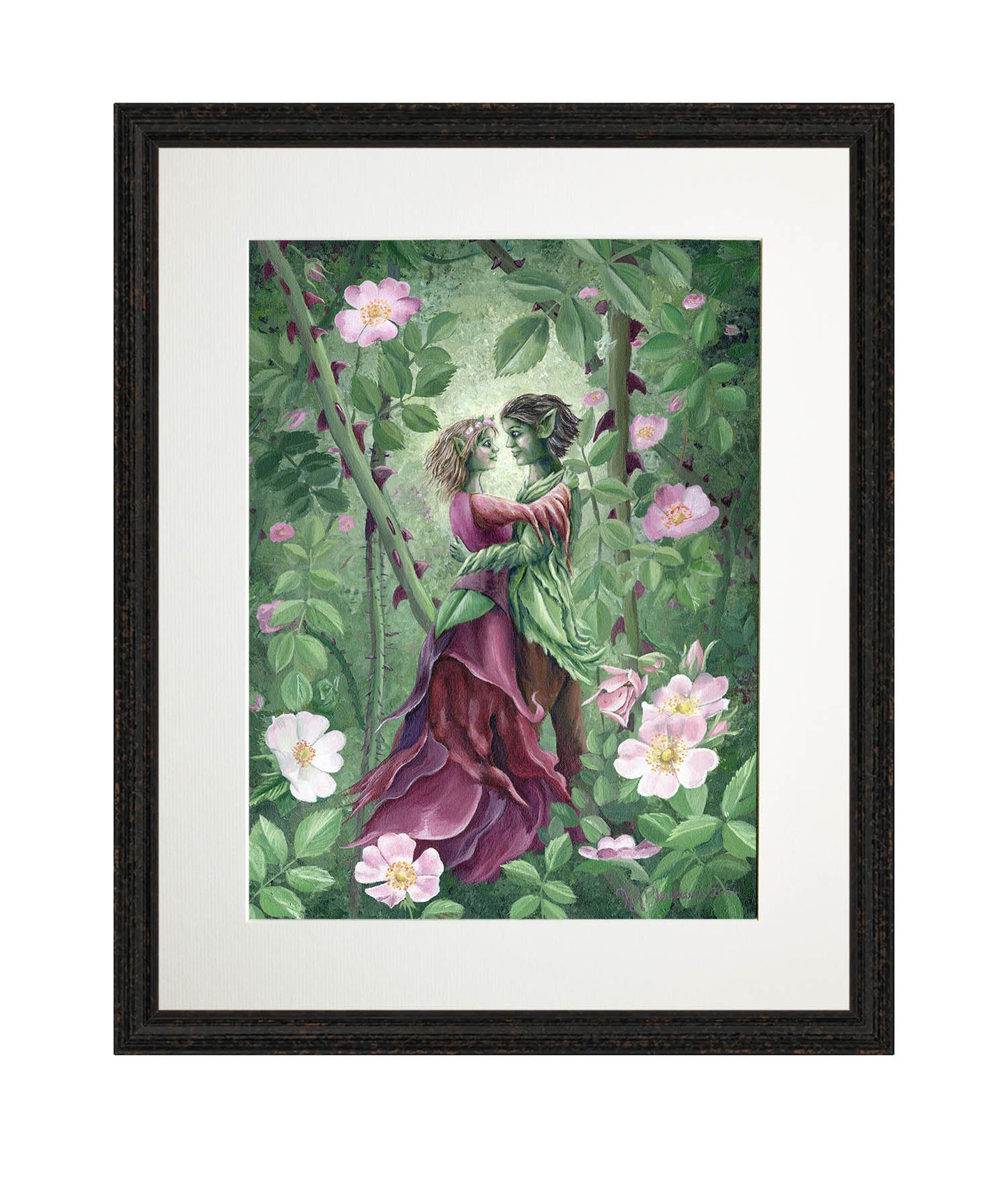 Wild Fairy Rose Lovers -Giclee Print