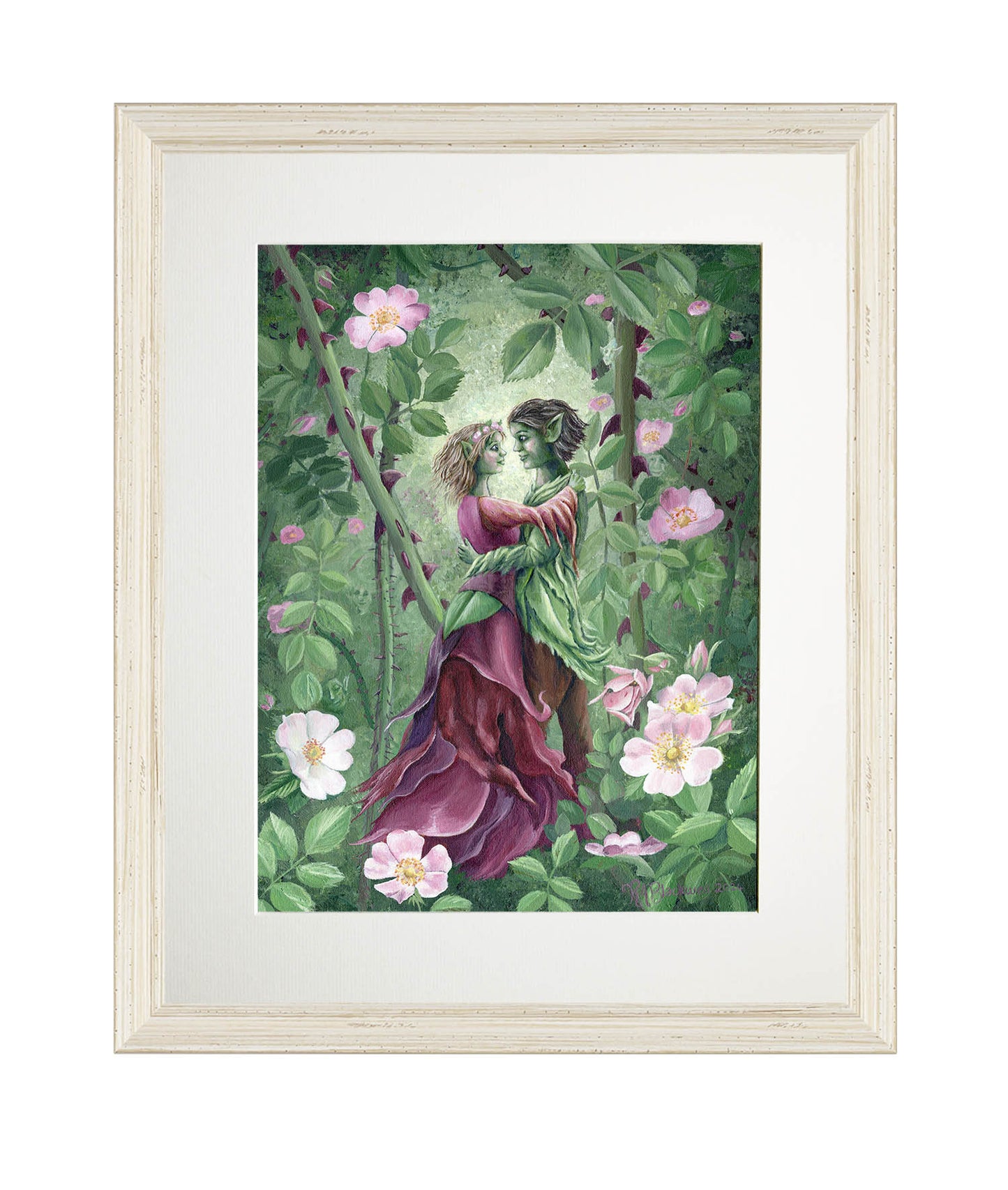 Wild Fairy Rose Lovers -Giclee Print