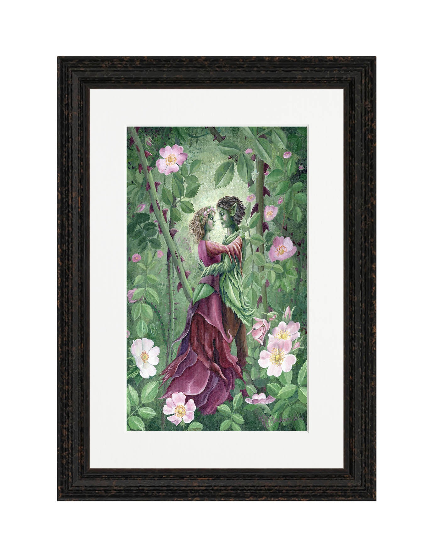 Wild Fairy Rose Lovers -Giclee Print