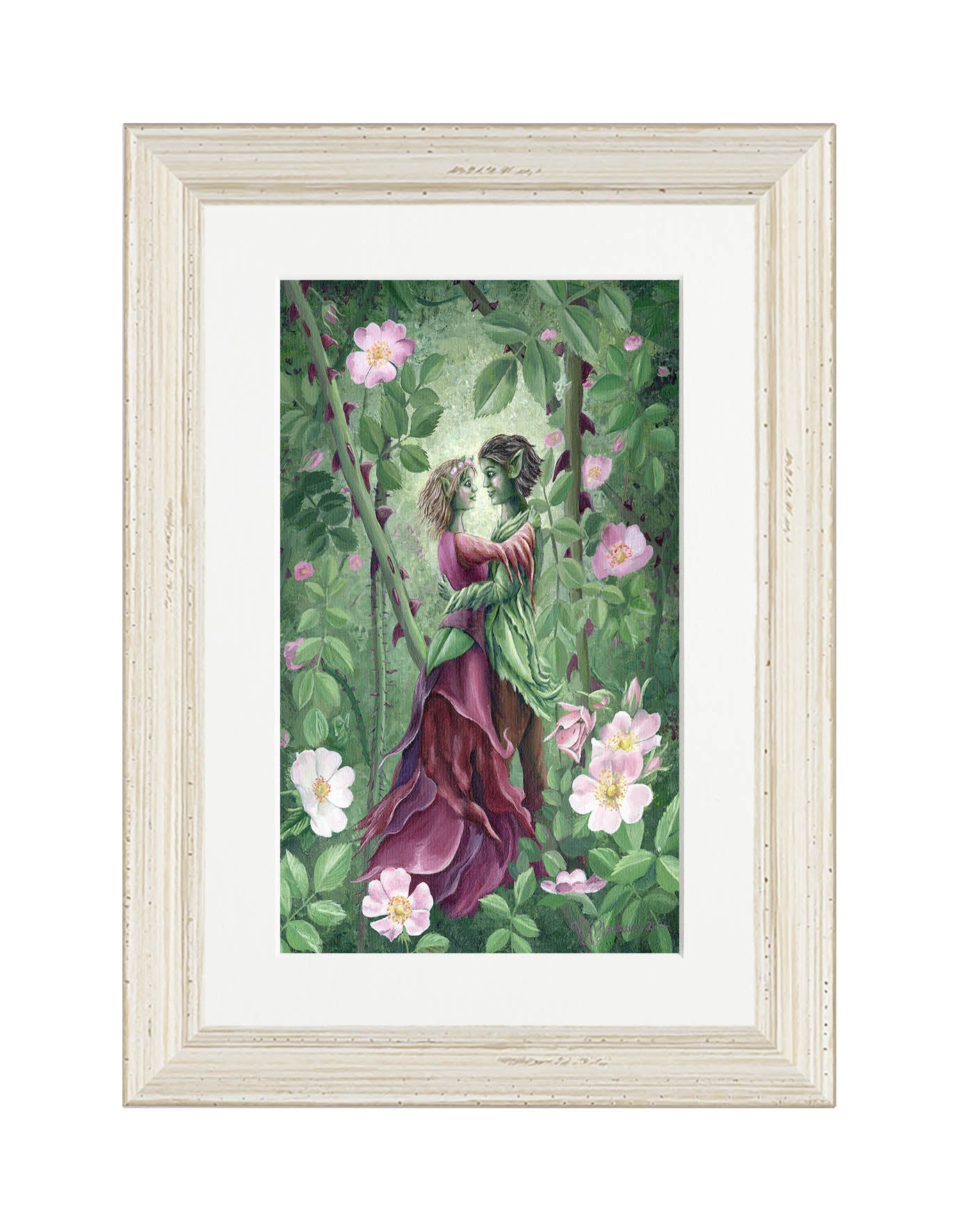 Wild Fairy Rose Lovers -Giclee Print