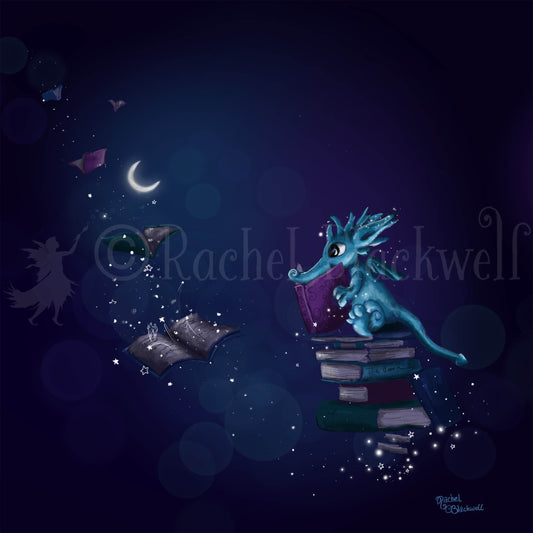 A Bookworm -Giclee Print