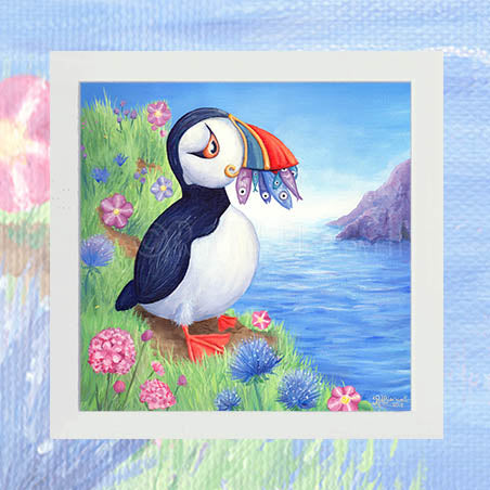 A Puffin's Picnic - Unsigned Giclee Mount