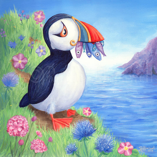 A Puffin's Picnic -Giclee Print