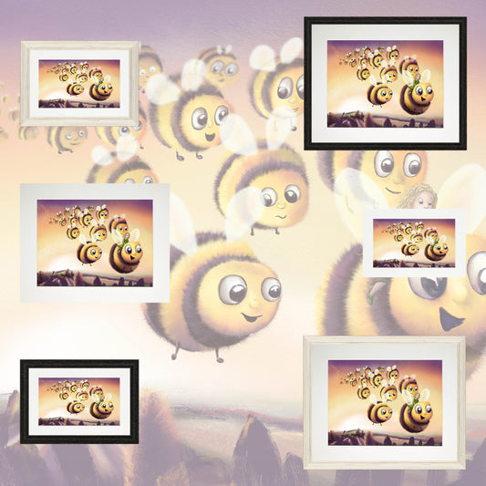 Bee Friends -Giclee Print