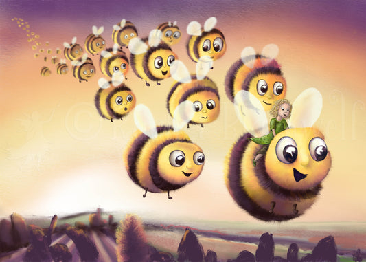 Bee Friends -Giclee Print