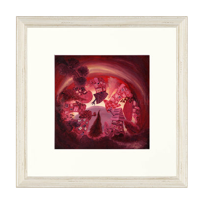 Burgundy Whirly -Giclee Print