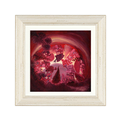 Burgundy Whirly -Giclee Print