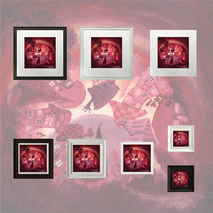 Burgundy Whirly -Small Giclee