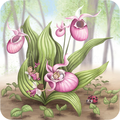 Placemat - Slipper Orchid Fairies