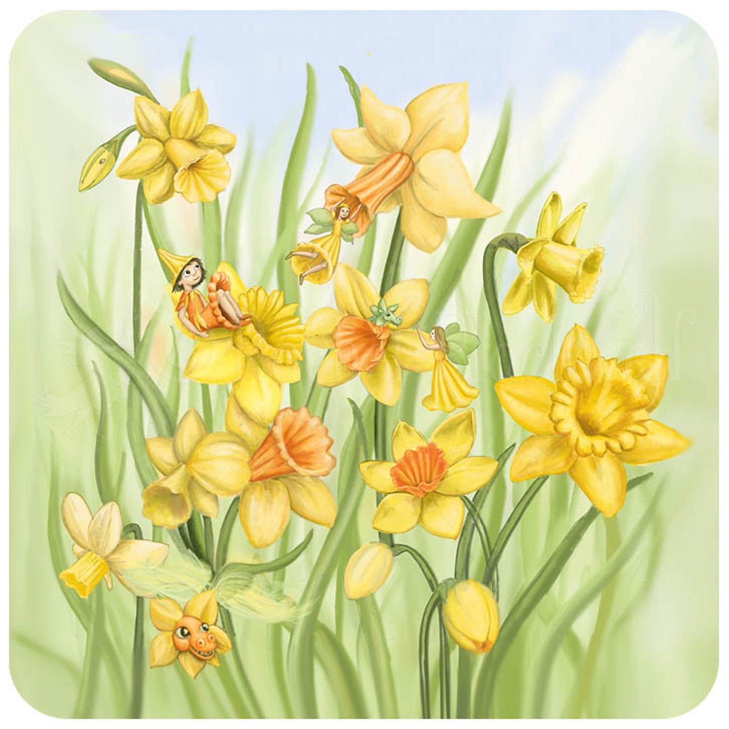 Magnetic Art - Dancing Daffodils