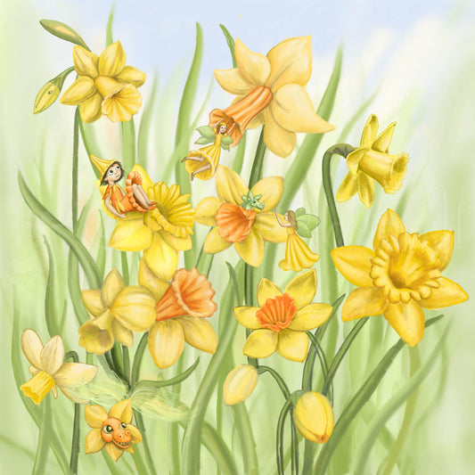 Dancing Daffodils -Giclee Print