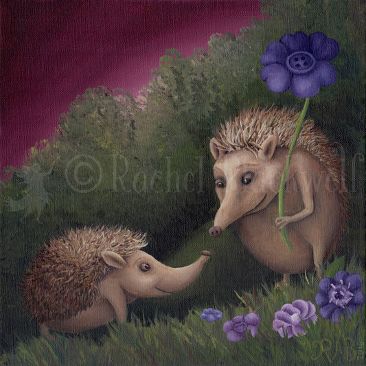 Hedgehogs -Small Giclee