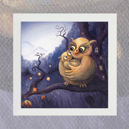 Little Owlie - Unsigned Giclee Mount