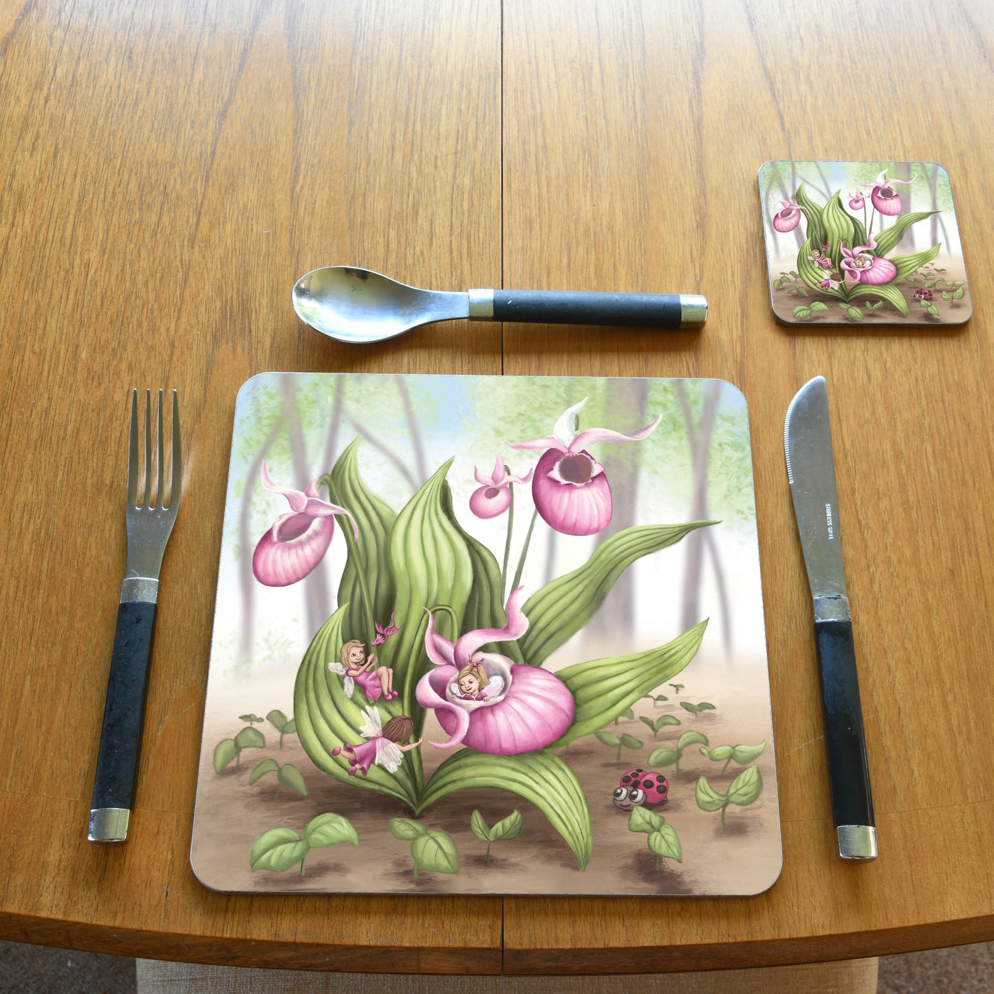 Placemat - Slipper Orchid Fairies