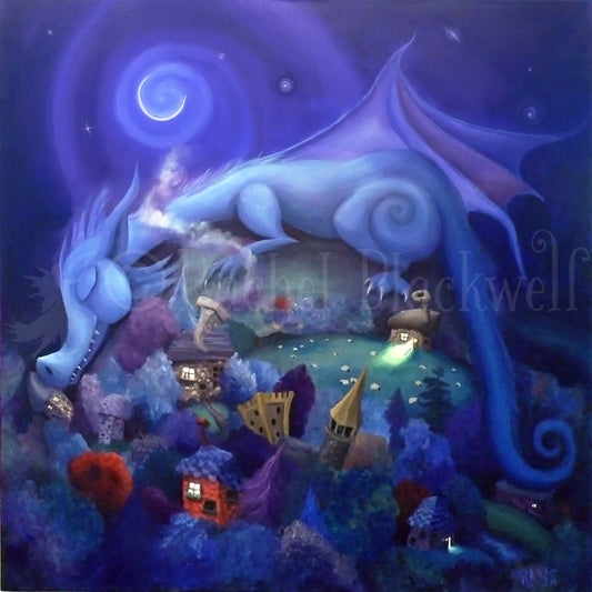 Sleepy Dragon -Small Giclee