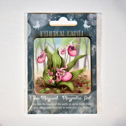 Magnetic Art - Slipper Orchid Fairies