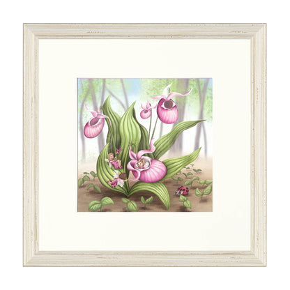 Slipper Orchid Fairies -Giclee Print