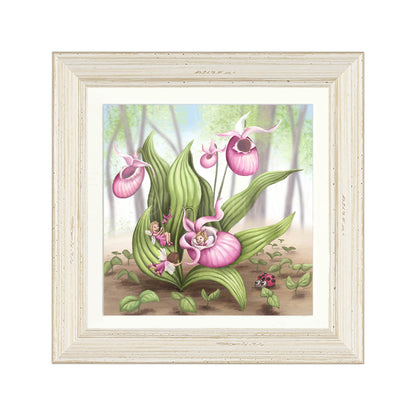 Slipper Orchid Fairies -Giclee Print
