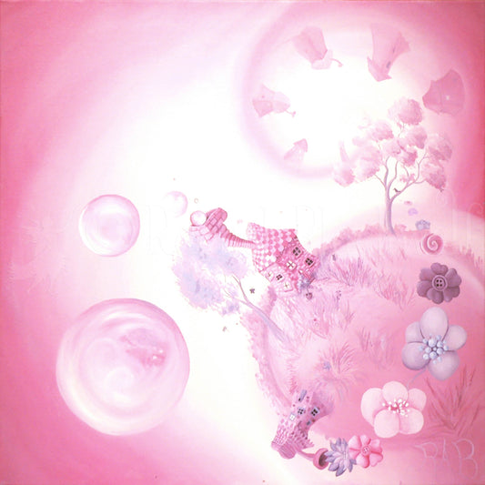 Swirly Whirly Bubble Land -Small Giclee