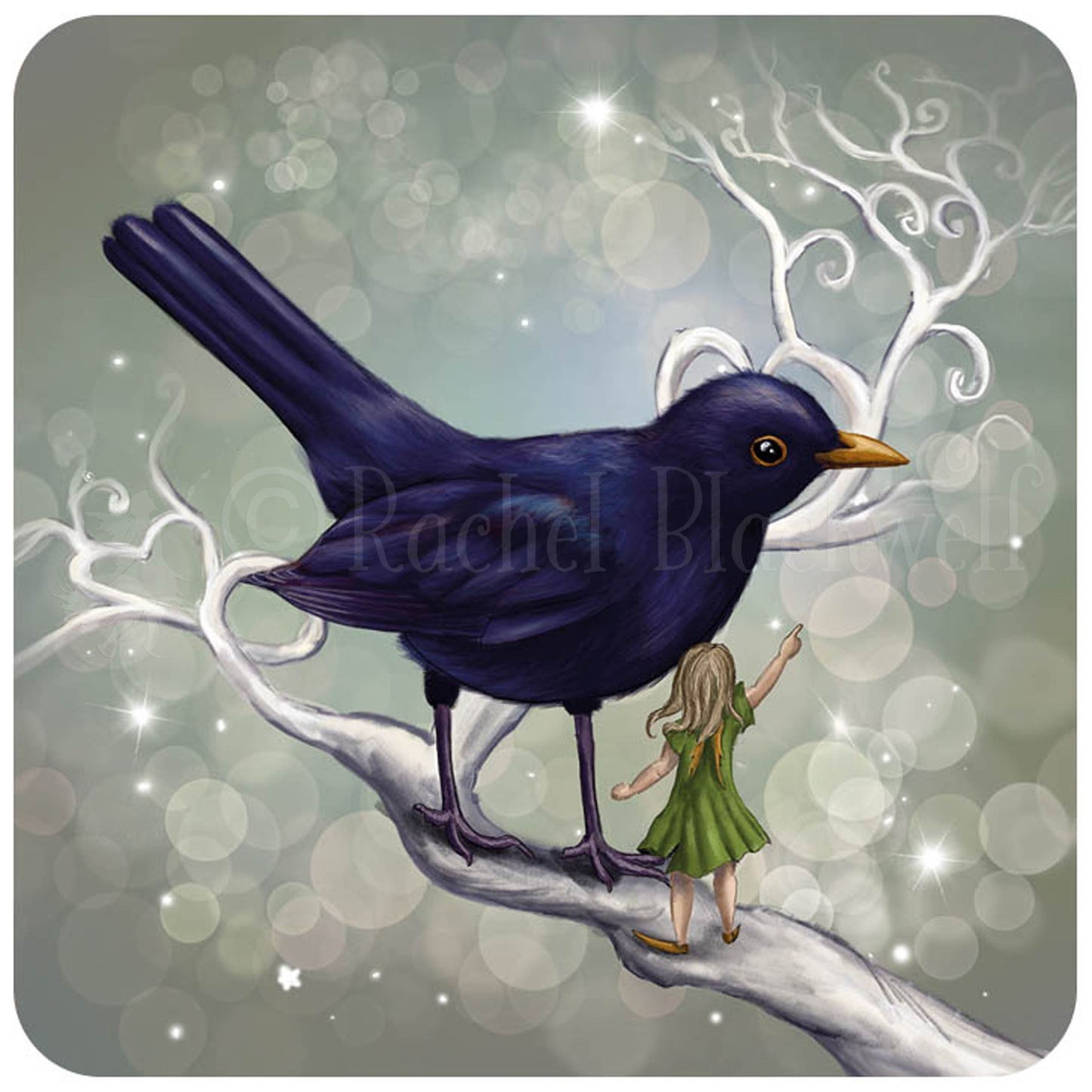 Magnetic Art - The Fairy and the Blackbird