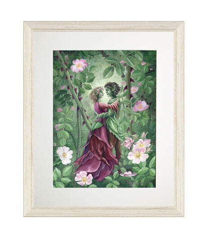Wild Fairy Rose Lovers -Giclee Print