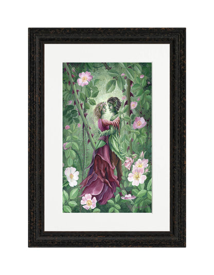 Wild Fairy Rose Lovers -Giclee Print