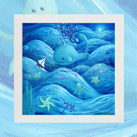 Wonder Whale - Unsigned Giclee Mount